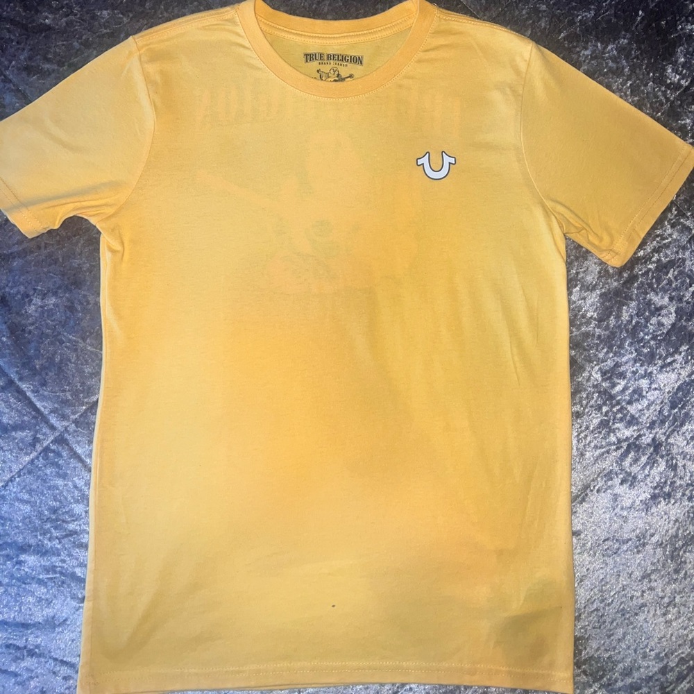 TRUE RELIGION BUDDHA BOYS YELLOW T-SHIRT